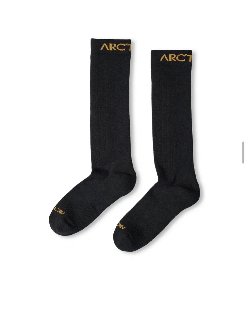 Arc’teryx Men's Large Merino Wool Ski Sock Black NWT Snow Snowboard Cushion